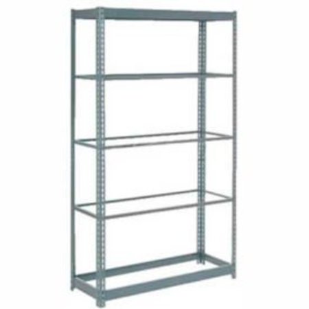 GLOBAL EQUIPMENT Heavy Duty Shelving 48"W x 24"D x 96"H With 5 Shelves - No Deck - Gray 717289